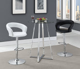 Coaster Barraza 29" Adjustable Height Bar Stool White and Chrome Model 120347